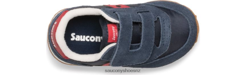 Saucony Baby Jazz Hook & Loop Sneaker TX0L64985 Navy/ Red