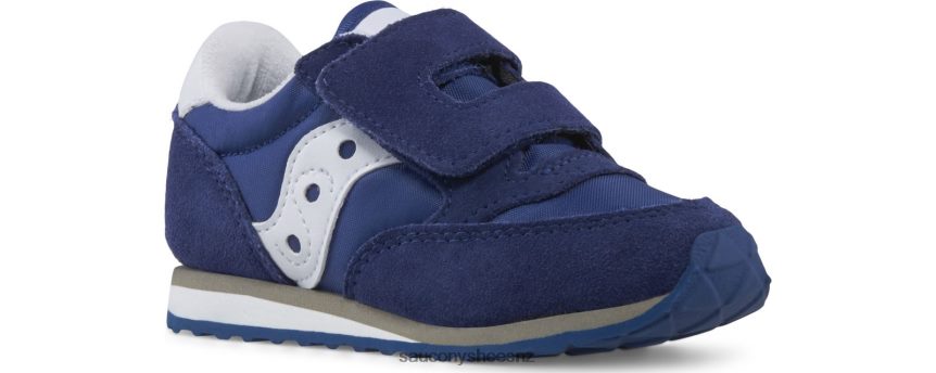 Saucony Baby Jazz Hook & Loop Sneaker TX0L64986 Navy/ White