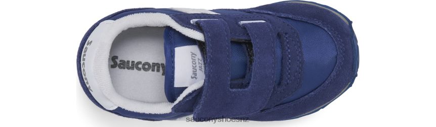 Saucony Baby Jazz Hook & Loop Sneaker TX0L64986 Navy/ White