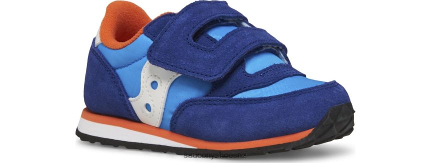 Saucony Baby Jazz Hook & Loop Sneaker TX0L64987 Blue/Orange