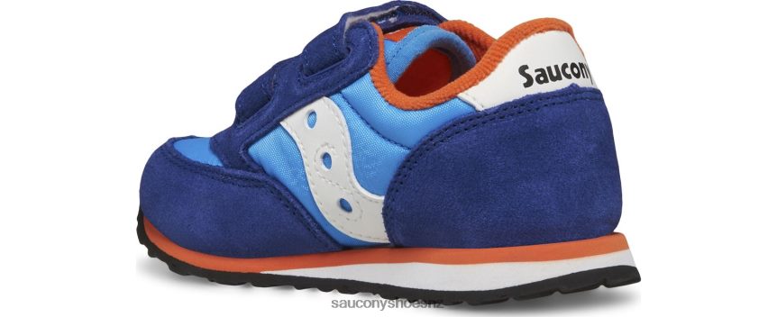 Saucony Baby Jazz Hook & Loop Sneaker TX0L64987 Blue/Orange
