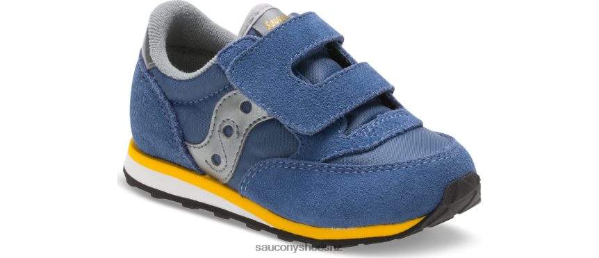Saucony Baby Jazz Hook & Loop Sneaker TX0L64988 Blue/Grey