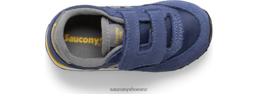 Saucony Baby Jazz Hook & Loop Sneaker TX0L64988 Blue/Grey