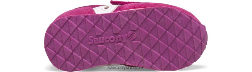 Saucony Baby Jazz Hook & Loop Sneaker TX0L64989 Fuchsia/Coral/White