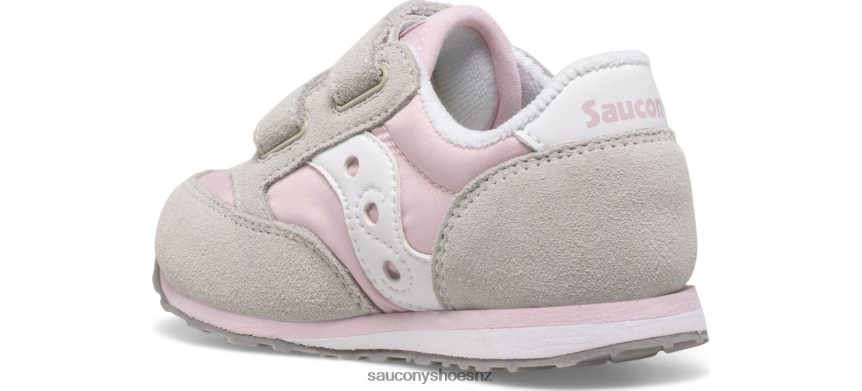 Saucony Baby Jazz Hook & Loop Sneaker TX0L64991 Grey/Pink/White