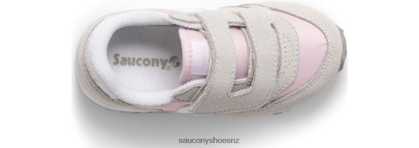 Saucony Baby Jazz Hook & Loop Sneaker TX0L64991 Grey/Pink/White