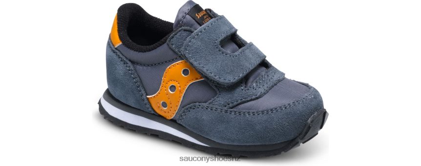 Saucony Baby Jazz Hook & Loop Sneaker TX0L64992 Grey/Orange