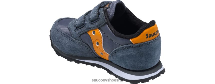 Saucony Baby Jazz Hook & Loop Sneaker TX0L64992 Grey/Orange