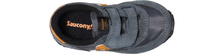Saucony Baby Jazz Hook & Loop Sneaker TX0L64992 Grey/Orange