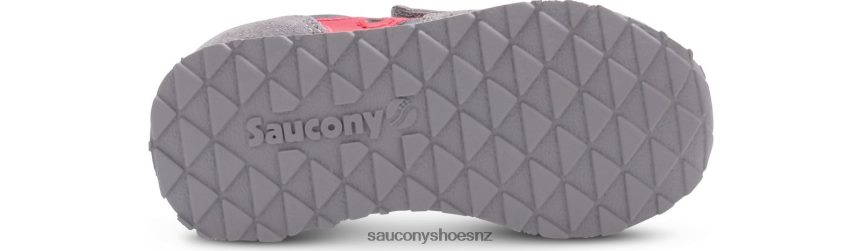 Saucony Baby Jazz Hook & Loop Sneaker TX0L64993 Grey/Red