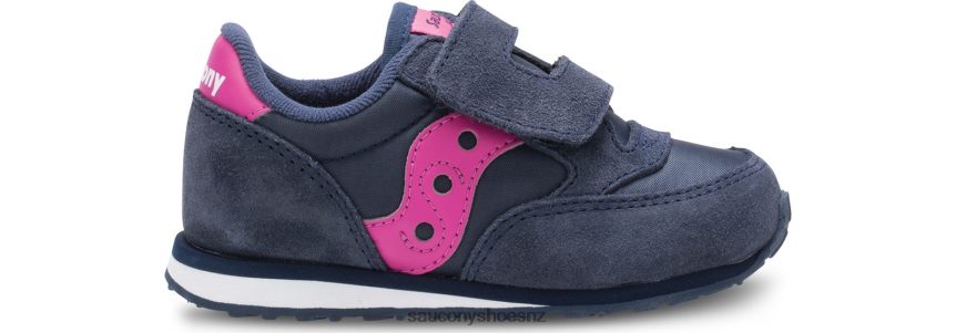 Saucony Baby Jazz Hook & Loop Sneaker TX0L64995 Navy/Pink