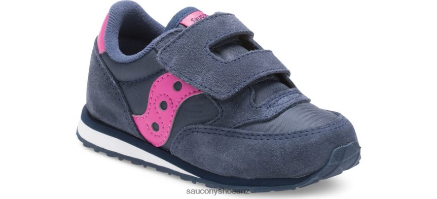 Saucony Baby Jazz Hook & Loop Sneaker TX0L64995 Navy/Pink