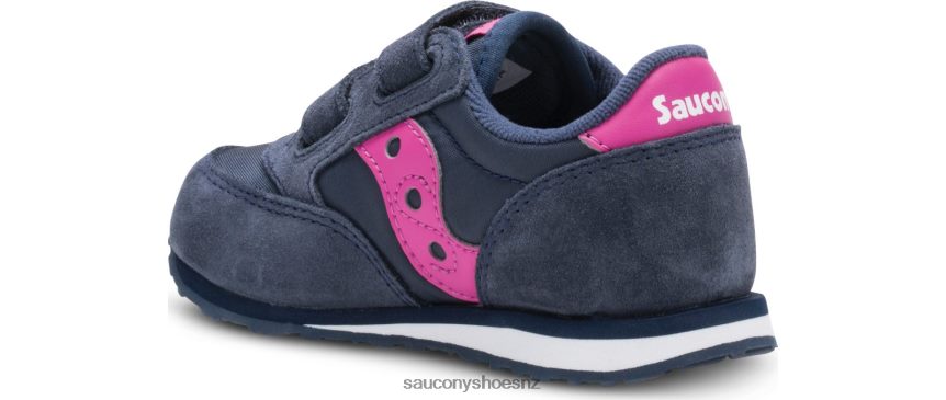 Saucony Baby Jazz Hook & Loop Sneaker TX0L64995 Navy/Pink