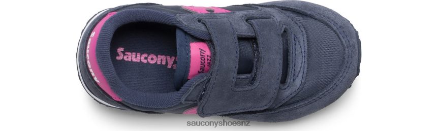 Saucony Baby Jazz Hook & Loop Sneaker TX0L64995 Navy/Pink