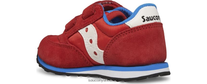 Saucony Baby Jazz Hook & Loop Sneaker TX0L64997 Red/Blue