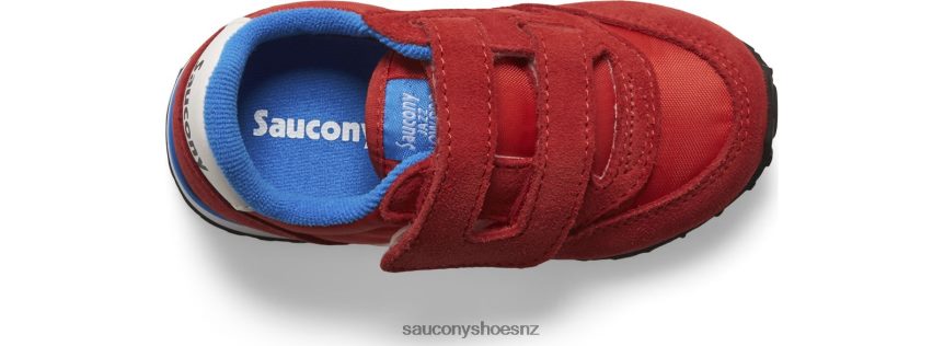 Saucony Baby Jazz Hook & Loop Sneaker TX0L64997 Red/Blue