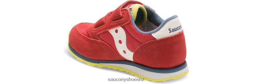 Saucony Baby Jazz Hook & Loop Sneaker TX0L64998 Red/Blue/Lime