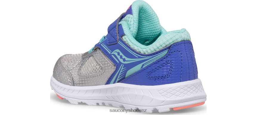 Saucony Cohesion 14 A/C Jr. Sneaker TX0L64921 Silver/Periwinkle/Turq