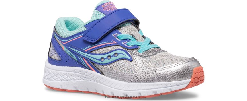 Saucony Cohesion 14 A/C Sneaker TX0L64919 Silver/Periwinkle/Turq
