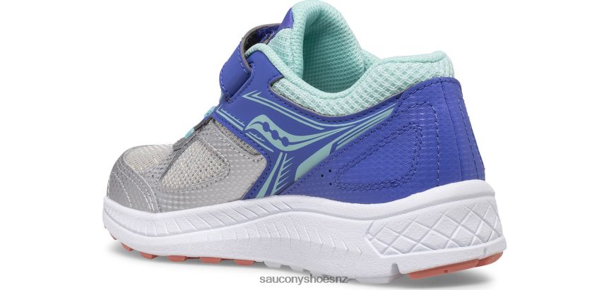 Saucony Cohesion 14 A/C Sneaker TX0L64919 Silver/Periwinkle/Turq