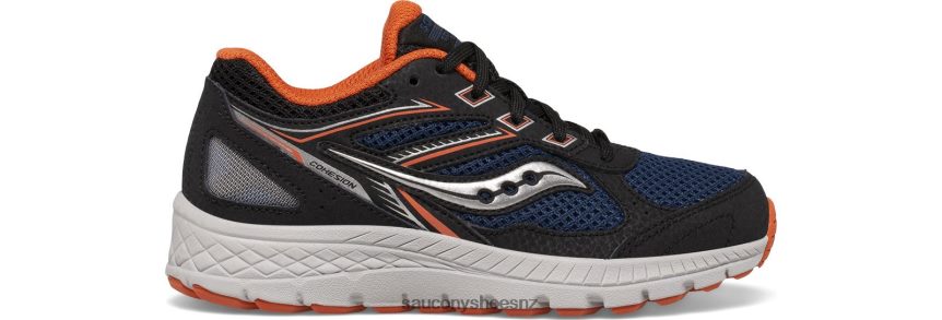 Saucony Cohesion 14 Lace Sneaker TX0L64928 Black/Navy/Rust