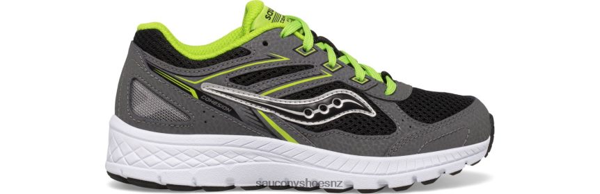 Saucony Cohesion 14 Lace Sneaker TX0L64930 Grey/Black/Green