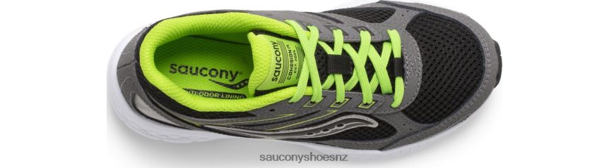 Saucony Cohesion 14 Lace Sneaker TX0L64930 Grey/Black/Green