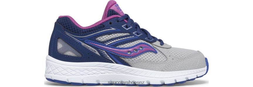 Saucony Cohesion 14 Lace Sneaker TX0L64931 Navy/Grey/Grape