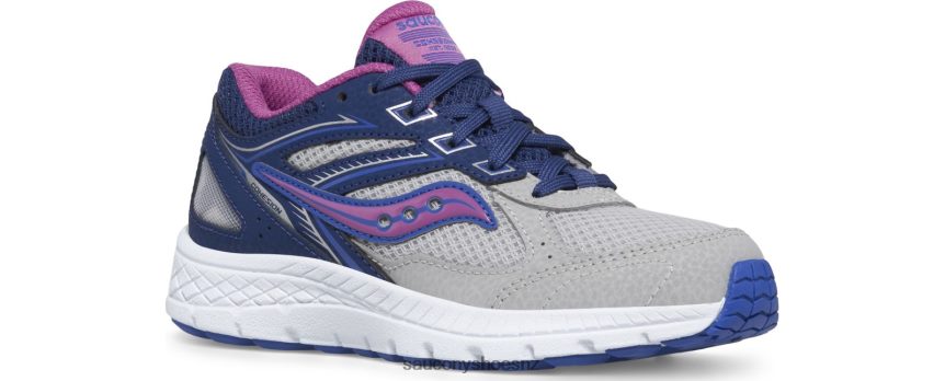 Saucony Cohesion 14 Lace Sneaker TX0L64931 Navy/Grey/Grape