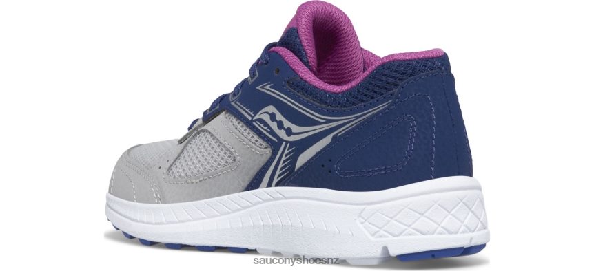 Saucony Cohesion 14 Lace Sneaker TX0L64931 Navy/Grey/Grape