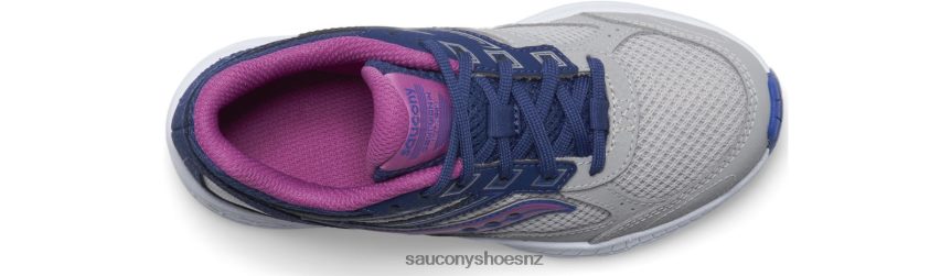 Saucony Cohesion 14 Lace Sneaker TX0L64931 Navy/Grey/Grape
