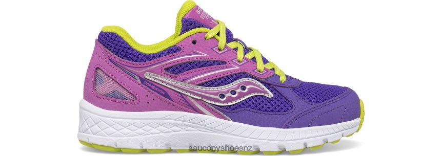 Saucony Cohesion 14 Lace Sneaker TX0L64933 Purple/Green