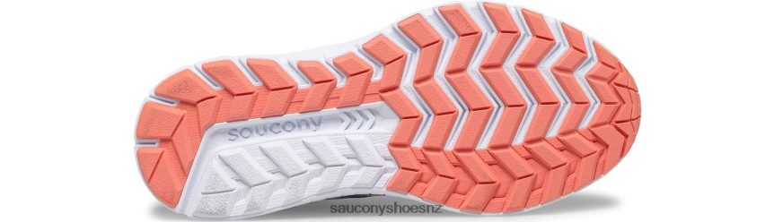 Saucony Cohesion 14 Lace Sneaker TX0L64934 Silver/Periwinkle/Turq