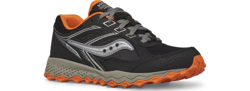 Saucony Cohesion TR14 Lace Sneaker TX0L64891 Black/Orange