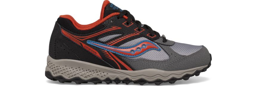 Saucony Cohesion TR14 Lace Sneaker TX0L64893 Black/Grey/Rust