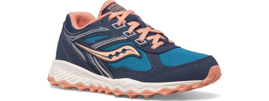 Saucony Cohesion TR14 Lace Sneaker TX0L64896 Navy/Teal/Coral