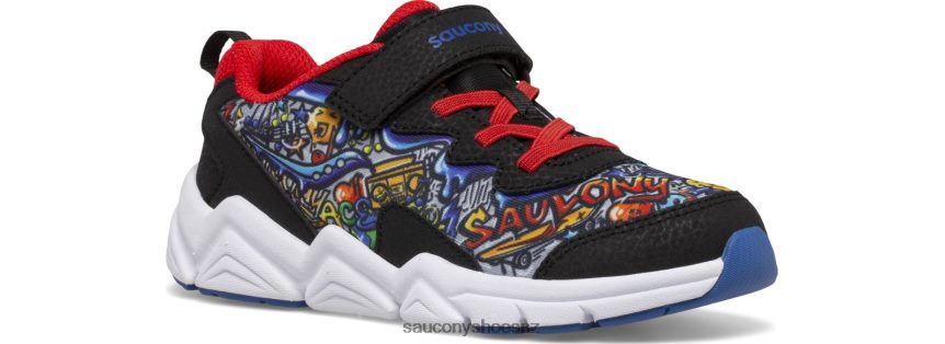 Saucony Flash 3.0 A/C Sneaker TX0L64977 Black/Red/Graffiti