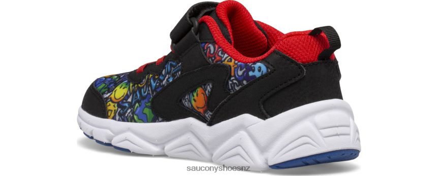 Saucony Flash 3.0 A/C Sneaker TX0L64977 Black/Red/Graffiti