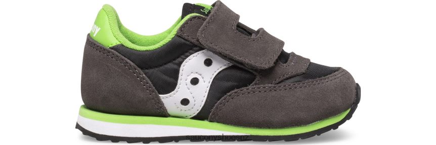 Saucony Jazz Hook & Loop Sneaker TX0L64948 Grey/Black/Green