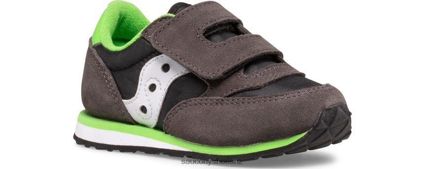 Saucony Jazz Hook & Loop Sneaker TX0L64948 Grey/Black/Green