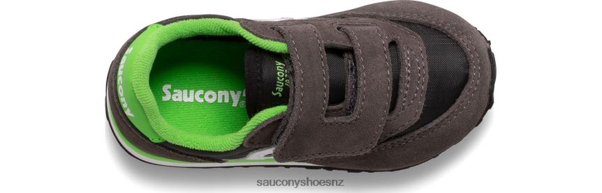Saucony Jazz Hook & Loop Sneaker TX0L64948 Grey/Black/Green