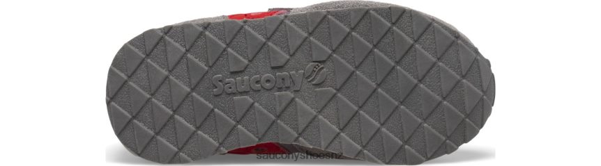 Saucony Jazz Hook & Loop Sneaker TX0L64949 Grey/Navy/Red