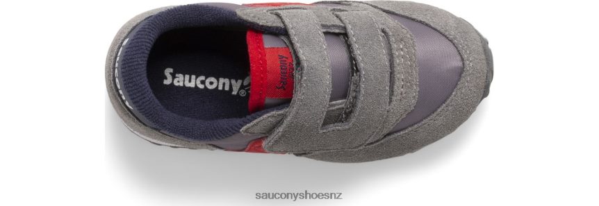 Saucony Jazz Hook & Loop Sneaker TX0L64949 Grey/Navy/Red