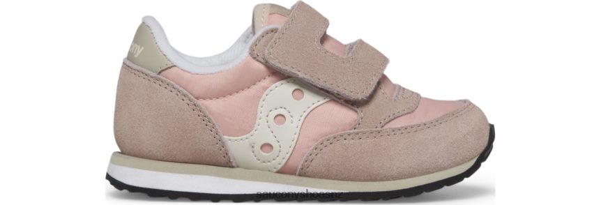 Saucony Jazz Hook & Loop Sneaker TX0L64950 Grey/Blush/Cream