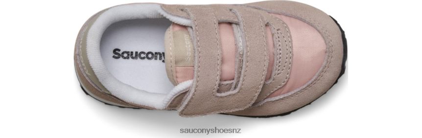 Saucony Jazz Hook & Loop Sneaker TX0L64950 Grey/Blush/Cream