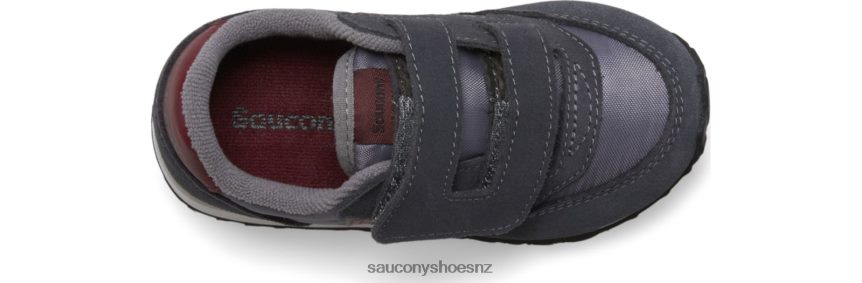 Saucony Jazz Hook & Loop Sneaker TX0L64951 Grey/Dark Red