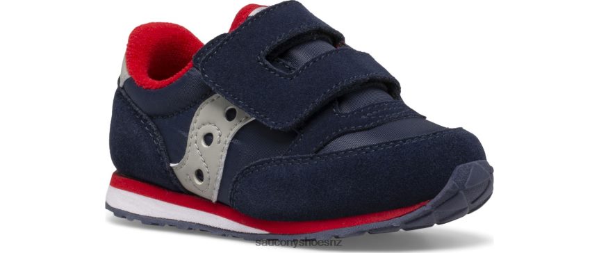 Saucony Jazz Hook & Loop Sneaker TX0L64952 Navy/Grey/Red