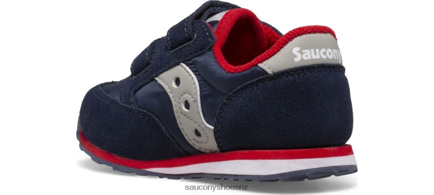 Saucony Jazz Hook & Loop Sneaker TX0L64952 Navy/Grey/Red