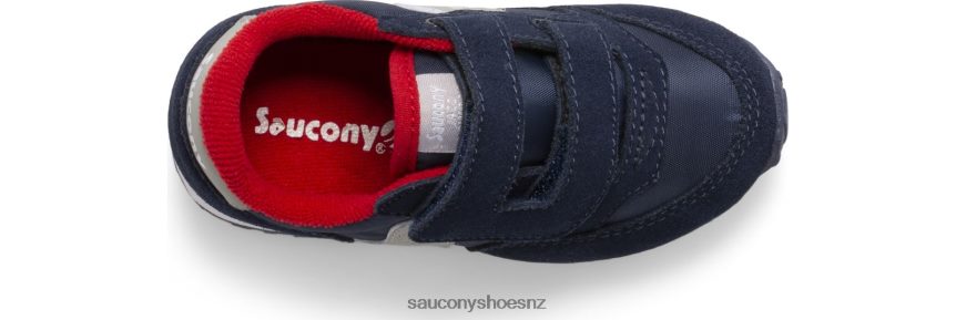 Saucony Jazz Hook & Loop Sneaker TX0L64952 Navy/Grey/Red