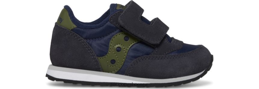 Saucony Jazz Hook & Loop Sneaker TX0L64953 Navy/Olive
